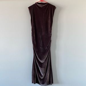 Target body con velvet midi dress, mauve - size M. NWT